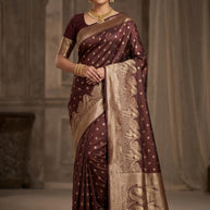 Splendid Jacquard Silk Saree With Blouse Piece | GTE-ROYAL