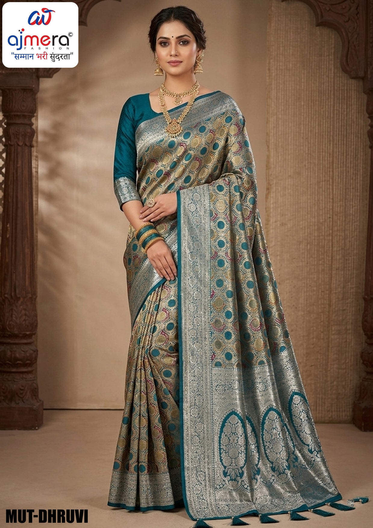 Premium Touch Jacquard Silk Saree With Blouse Piece | MUT-DHRUVI