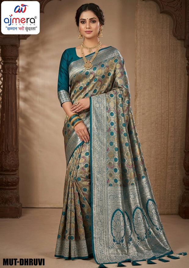 Premium Touch Jacquard Silk Saree With Blouse Piece | MUT-DHRUVI
