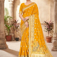 Classic Jacquard Silk Saree with Blouse Piece for Elegant Traditional Look | RAL-MANSAVI