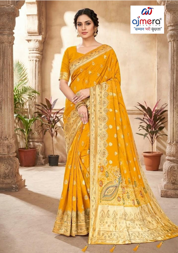 Classic Jacquard Silk Saree with Blouse Piece for Elegant Traditional Look | RAL-MANSAVI
