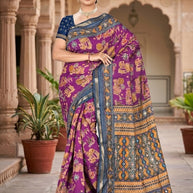 Designer Printed Saree with Blouse Piece for Special Occasions | VER-SHANTI-47833