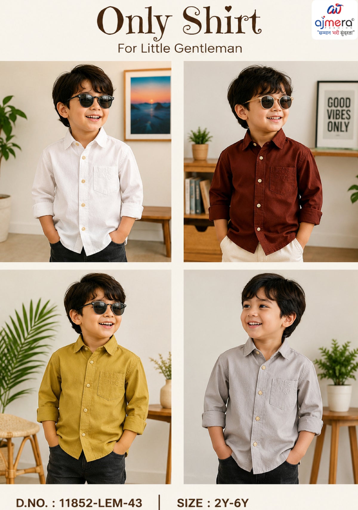 Kids Shirt Wholesale in Surat | SYA-11852-LEM43