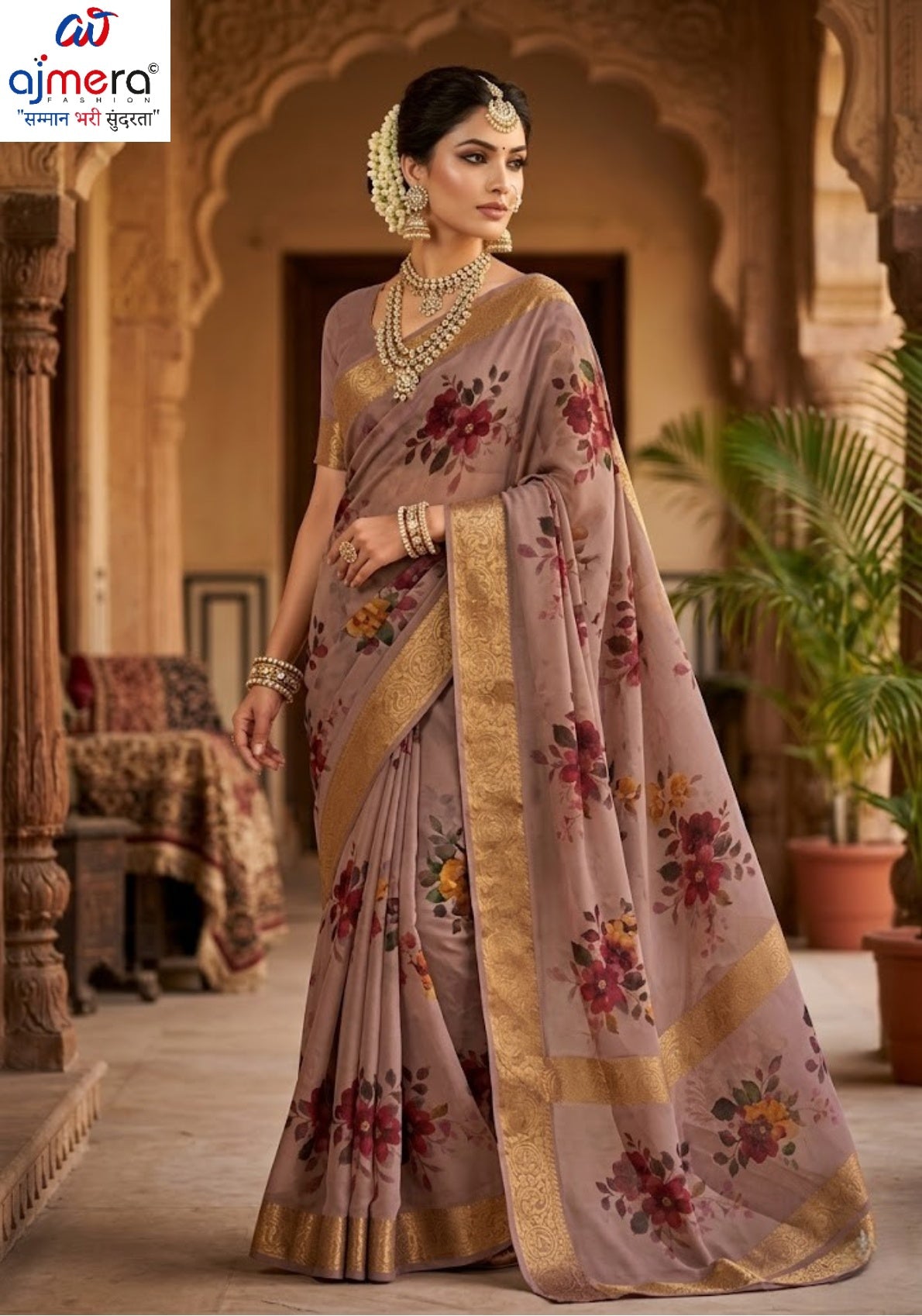 Daily Wear Rapier Silk Matching Saree With Blouse Piece | ADL-ANTU JAQUARD BORDER