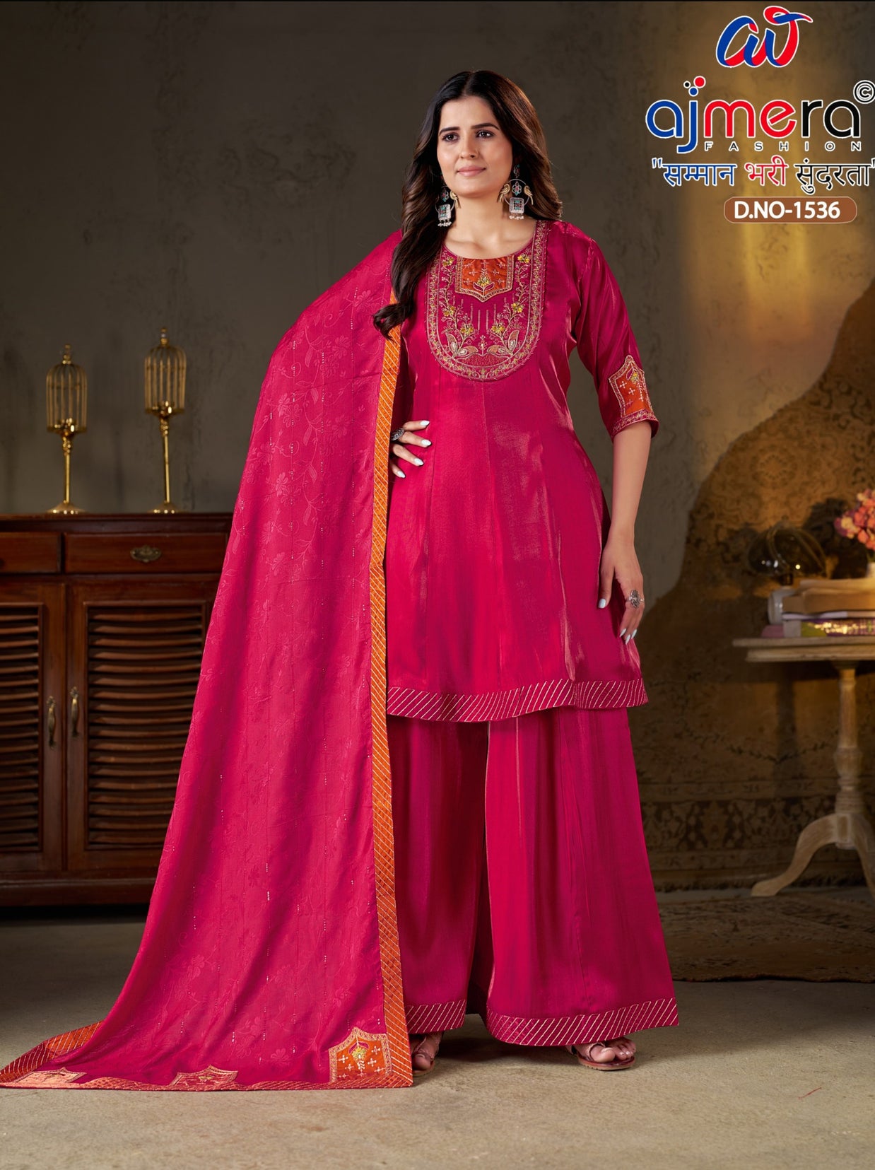 Designer Royal Ethnic Kurti Set for Women | JMH-1536