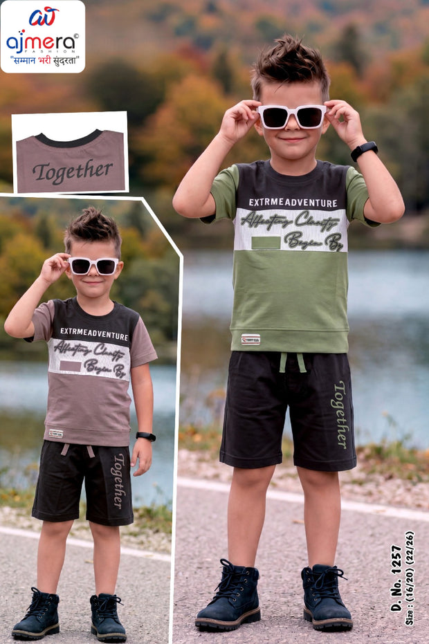 Wholesale Boys T-Shirt & Pant Co-Ord Set | RMC-1257-M/L/XL