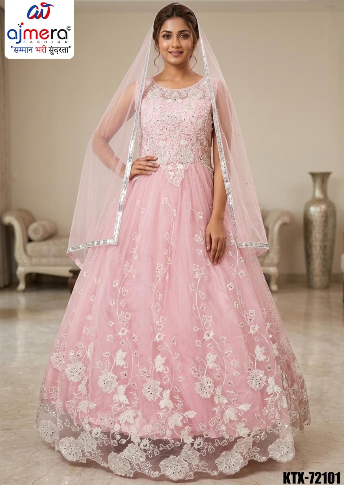 Designer Net Gown for Women | KTX-72101