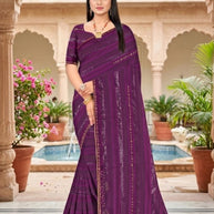 Trendy Dyed Matching Saree with Blouse Piece for Premium Ethnic and Traditional Wear | TIK-BAJIRAO