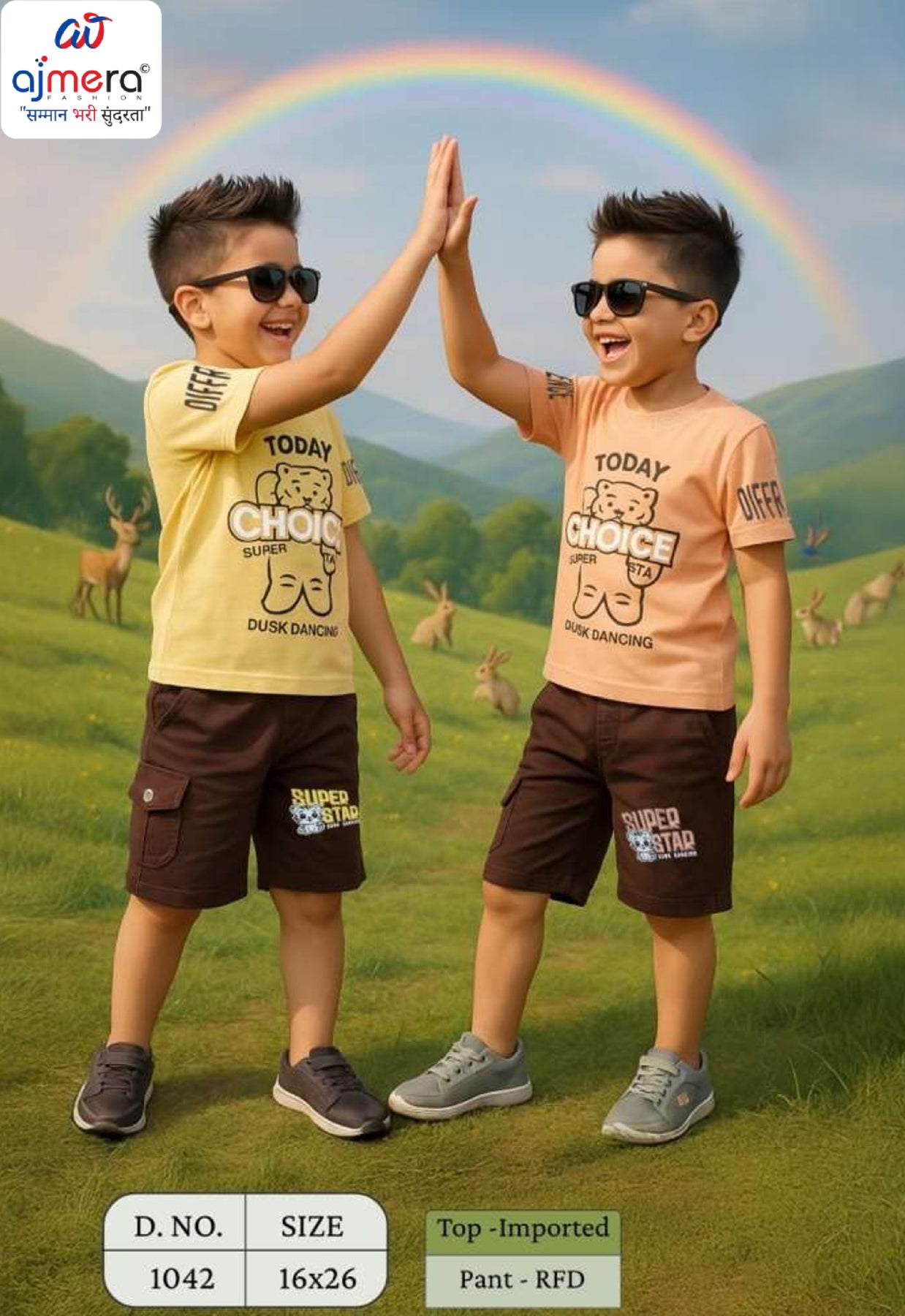 Kids T-Shirt & Pant Set Wholesale | KFL-1042-1