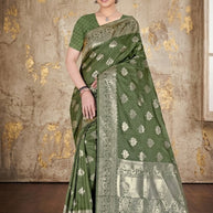 Premium Elegance Jacquard Silk Saree With Blouse Piece | TUL-MATWALI DOLL SILK