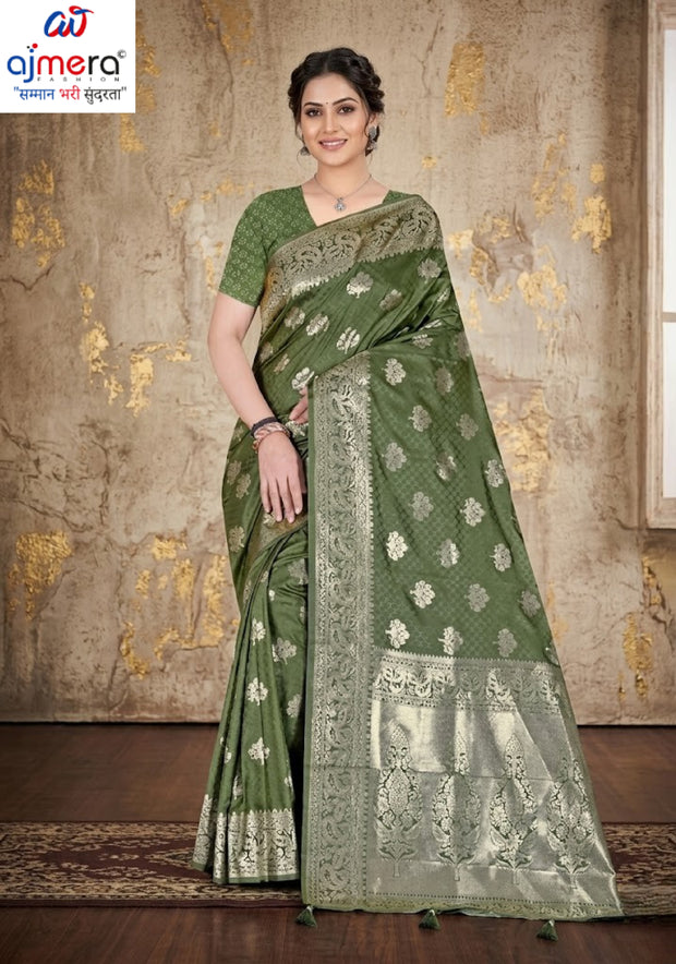 Premium Elegance Jacquard Silk Saree With Blouse Piece | TUL-MATWALI DOLL SILK