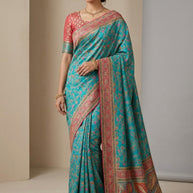 Exclusive Weave Jacquard Silk Saree With Blouse Piece | PGT-OJASVI