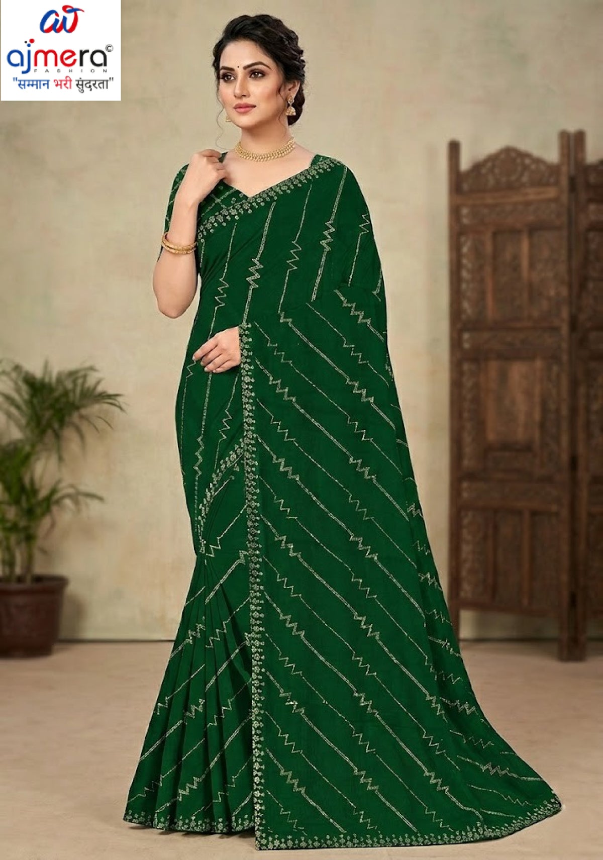 Fandy Factory Rate Dyed Matching Saree with Blouse Piece for Premium Ethnic and Traditional Wear | RAL-SHRIVALLI