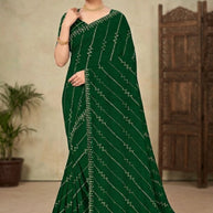 Fandy Factory Rate Dyed Matching Saree with Blouse Piece for Premium Ethnic and Traditional Wear | RAL-SHRIVALLI