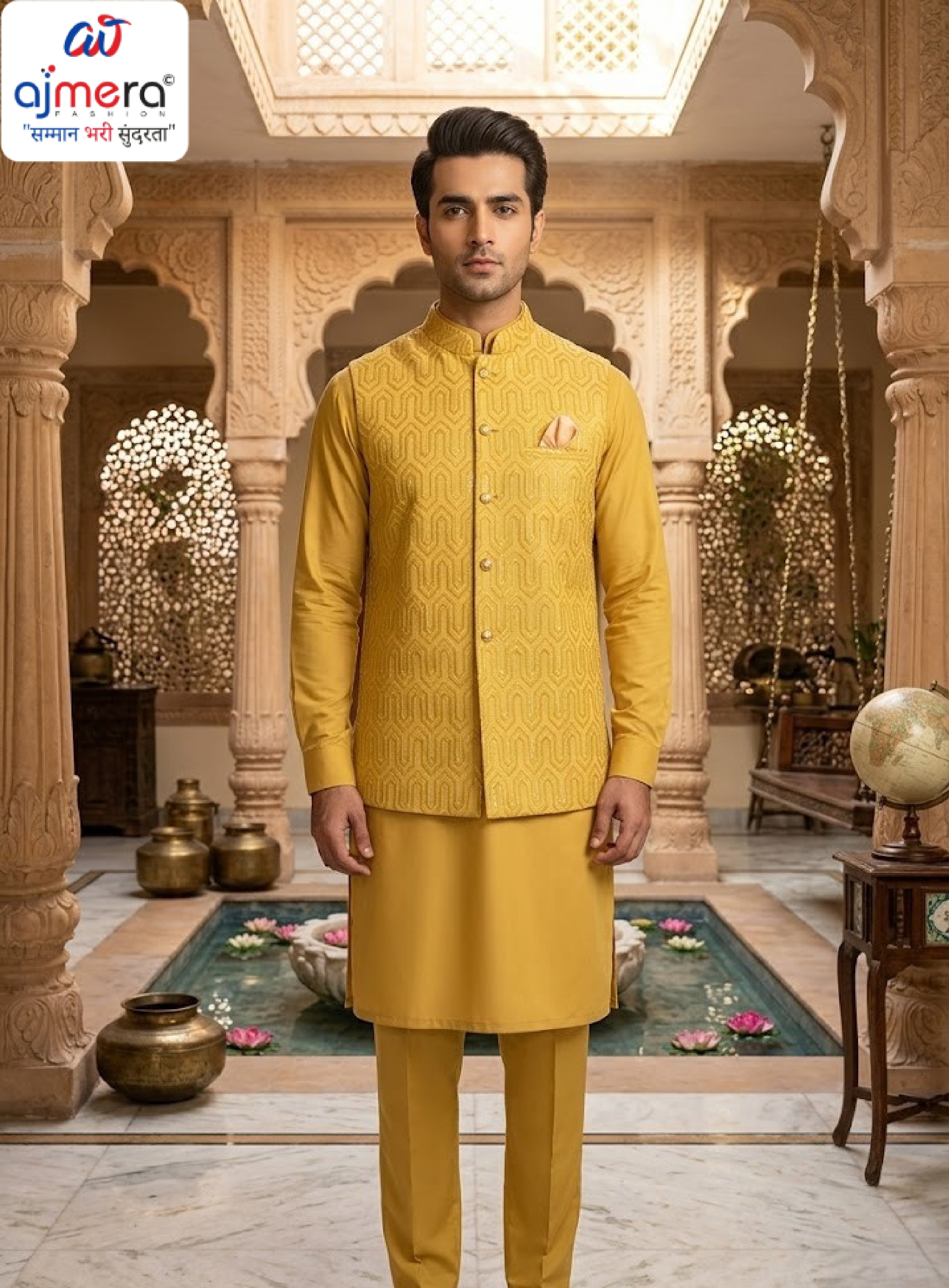 Premium Men's Kurta & Payjama for Wedding & Festive Wear | SNA-MKP12731