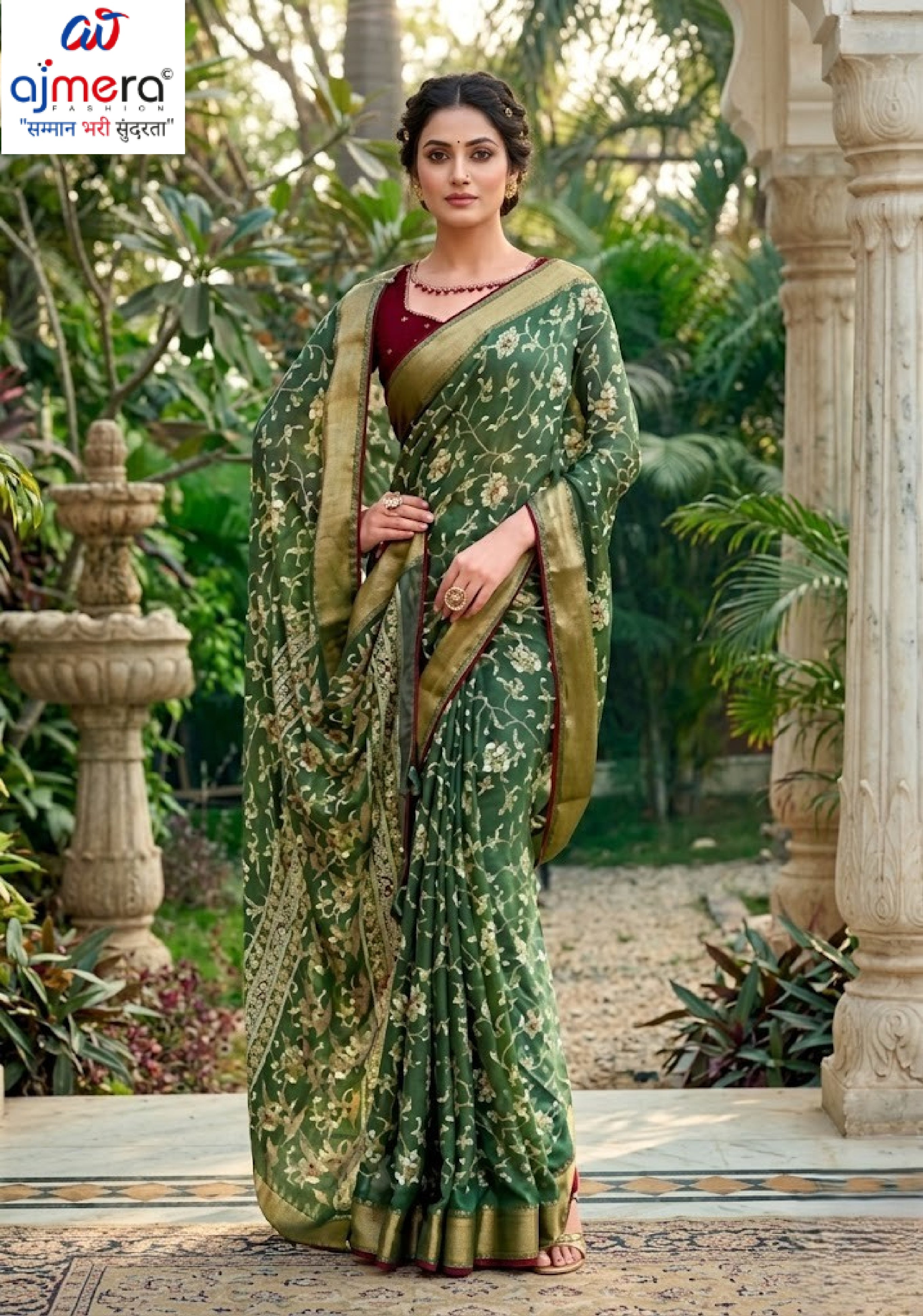 Graceful Printed Saree with Blouse Piece for Modern Ethnic Fashion  | VDT-SONAKSHI-3