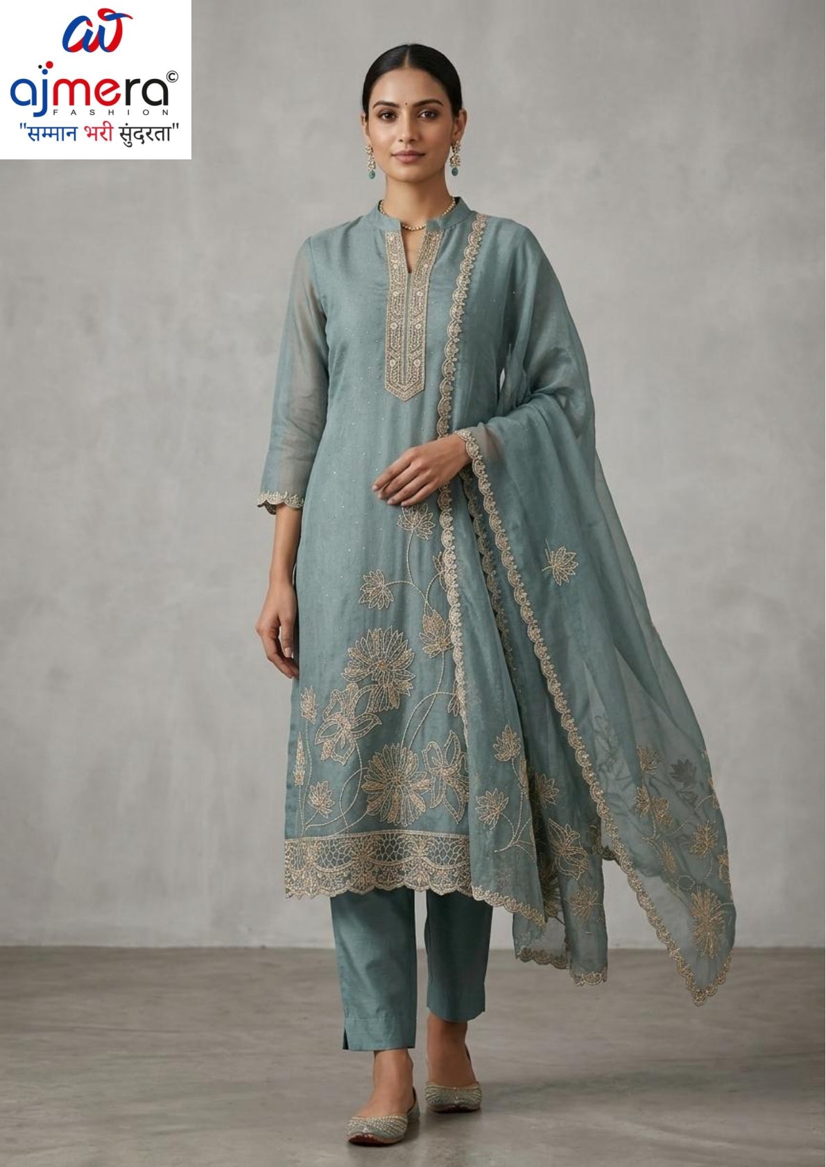Premium Floot Unstitched Suit Set | AAR-FLUTE SILK