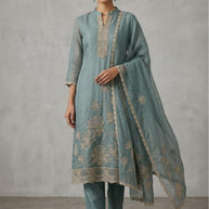 Premium Floot Unstitched Suit Set | AAR-FLUTE SILK