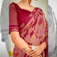Designer Printed Saree with Blouse Piece for Special Occasions  | RDD-TAPASYA