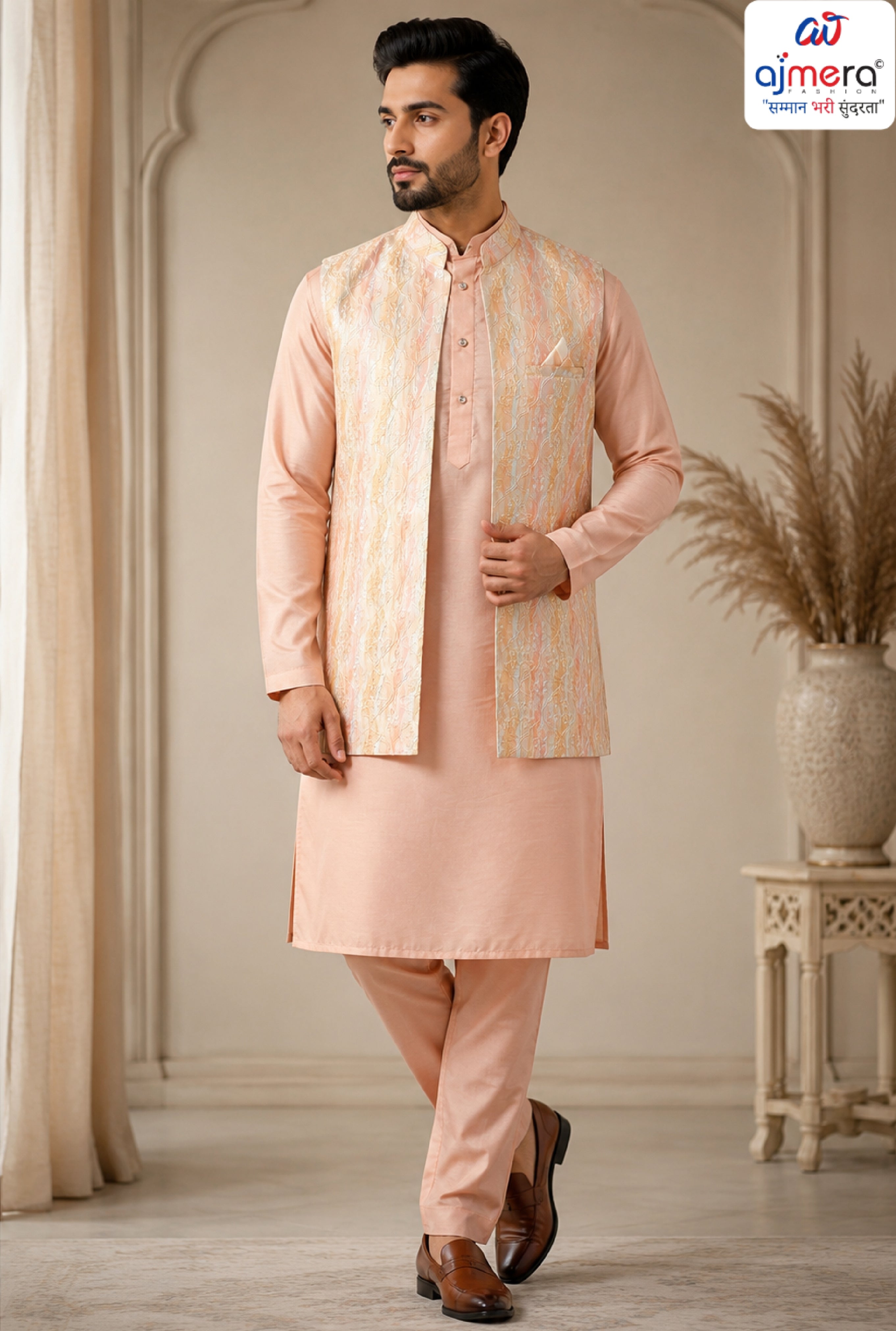 Premium Men's Kurta & Payjama for Wedding & Festive Wear | SNA-MKP12730