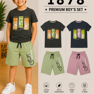 Kids T-Shirt & Half Pant Set Wholesale in Surat | GEE-1878-16X20