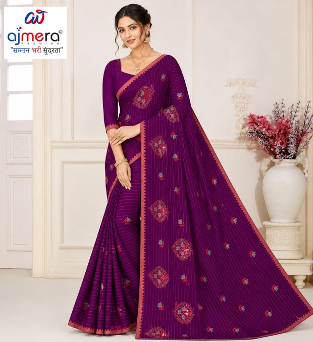 Traditional Cotton Saree with Without Blouse for Premium Ethnic and Traditional Wear | PJA-JUGNOO