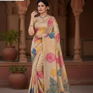 Chic Printed Saree without Blouse for Sophisticated Ethnic Style | TD-HONDA