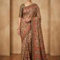 Silk Digital Printed Saree with Blouse Piece for Premium Ethnic and Traditional Wear | STG-TEESTA