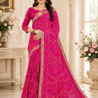 Georgette Print Loose Saree with Blouse for Premium Ethnic and Traditional Wear | TD-SUDHATI