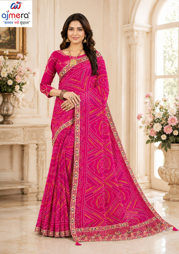Georgette Print Loose Saree with Blouse for Premium Ethnic and Traditional Wear | TD-SUDHATI