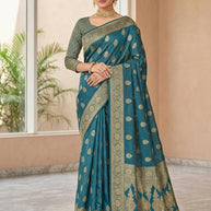 Graceful Jacquard Silk Saree with Blouse Piece for Timeless Ethnic Fashion | DNA-MARIYA