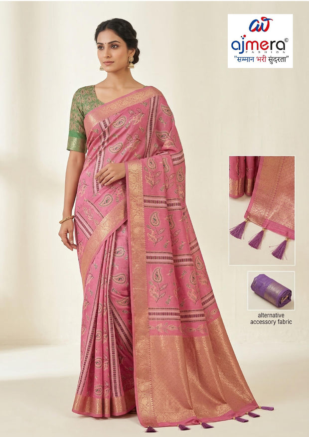 Exclusive Printed Saree with Blouse Piece for Elegant Ethnic Look  | WLN-KALKI-11201
