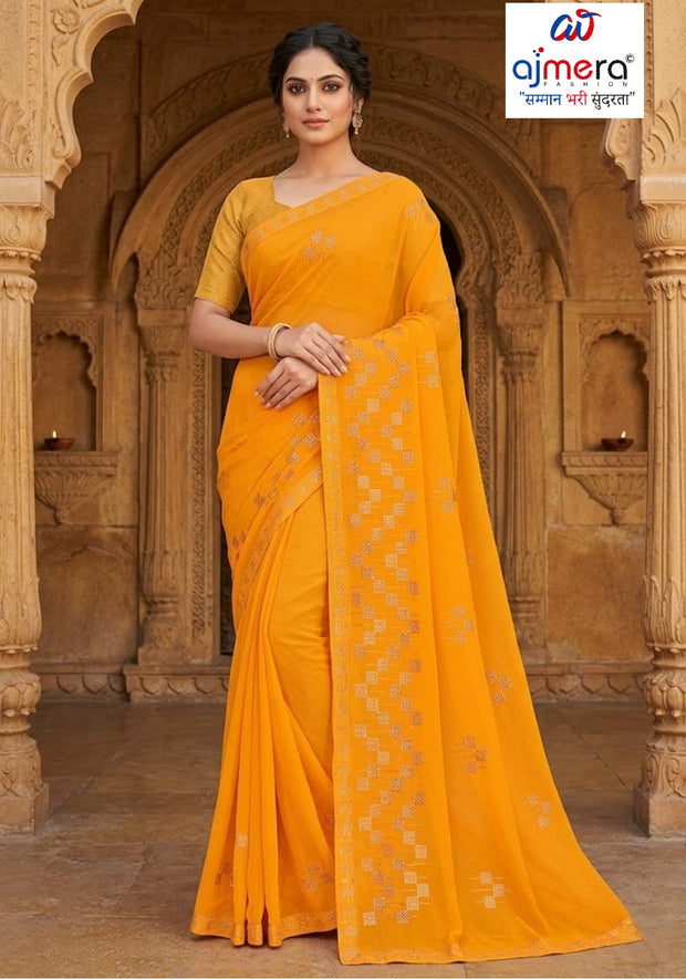 Dyed Matching Saree Supplier with Blouse Piece for Premium Ethnic and Traditional Wear | VKM-COMPANY