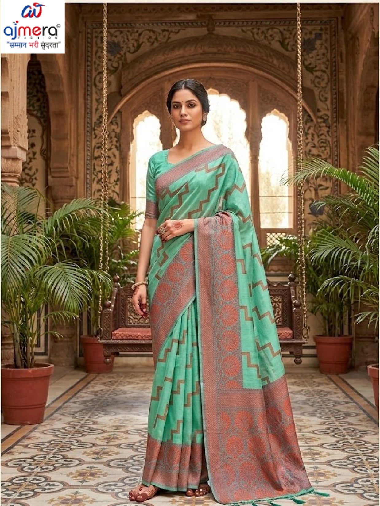 Elegant Jacquard Silk Saree with Designer Blouse Piece for Festive Elegance | DMS(M)-KESHRI SILK