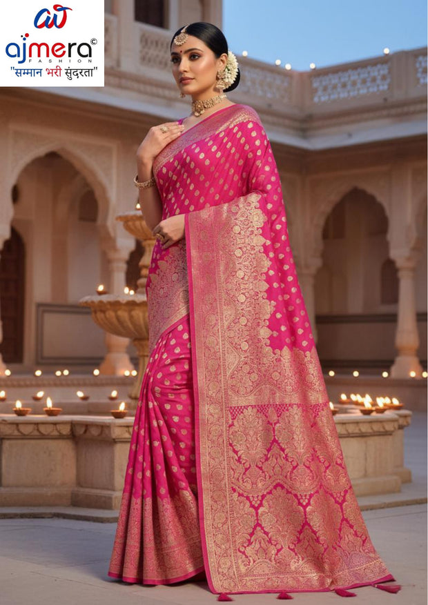 Rich Jacquard Silk Saree with Blouse Piece for Sophisticated Ethnic Style | MTE-25102