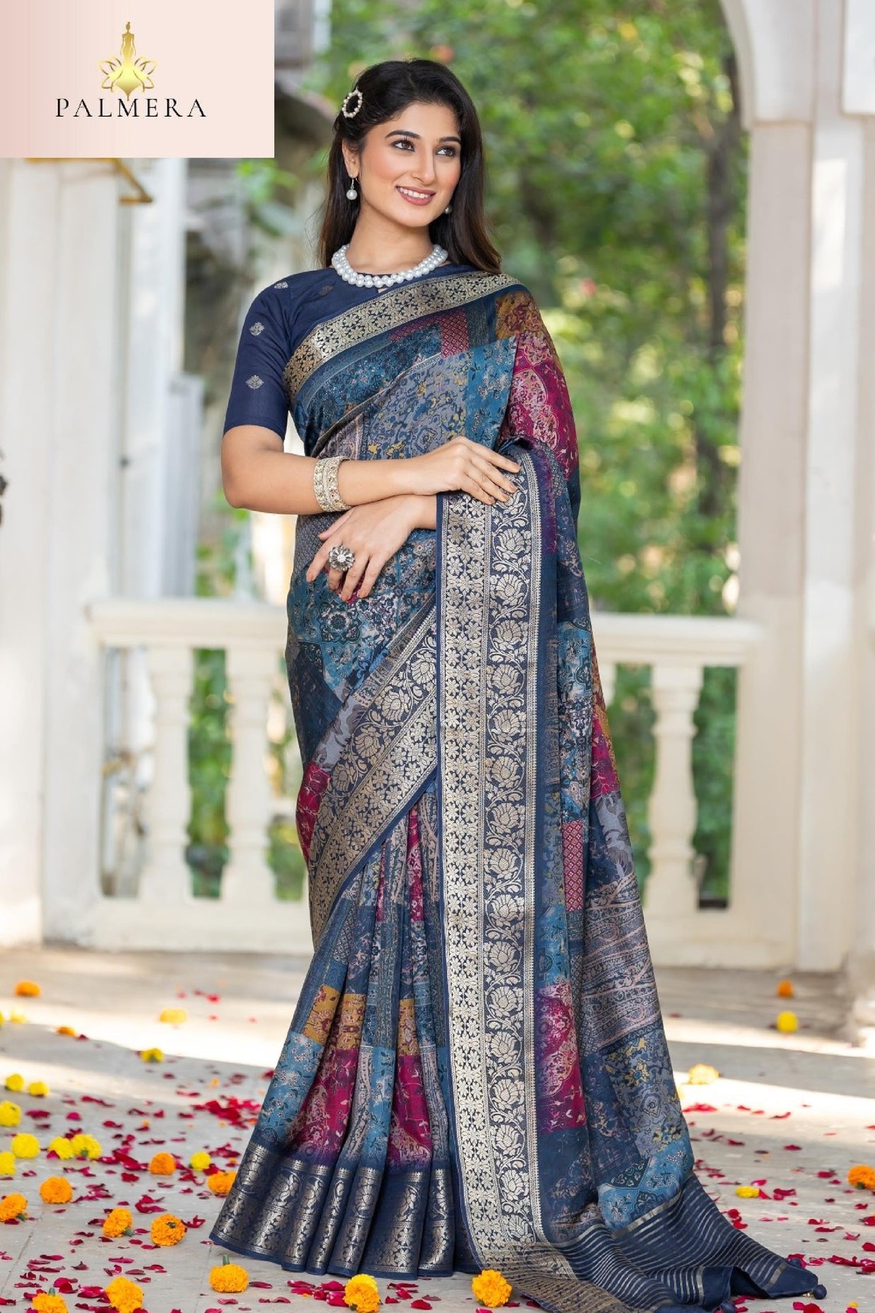 Palmera Saree Supplier with Blouse Piece for Premium Ethnic and Traditional Wear | ALL-ADHIRA-113