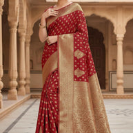 Fashionable Jacquard Silk Saree with Blouse Piece for Special Events | SBV-SS-5-2360