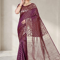 Classic Jacquard Silk Saree with Blouse Piece for Elegant Traditional Look | TUL-MALBARI SILK VOL-63