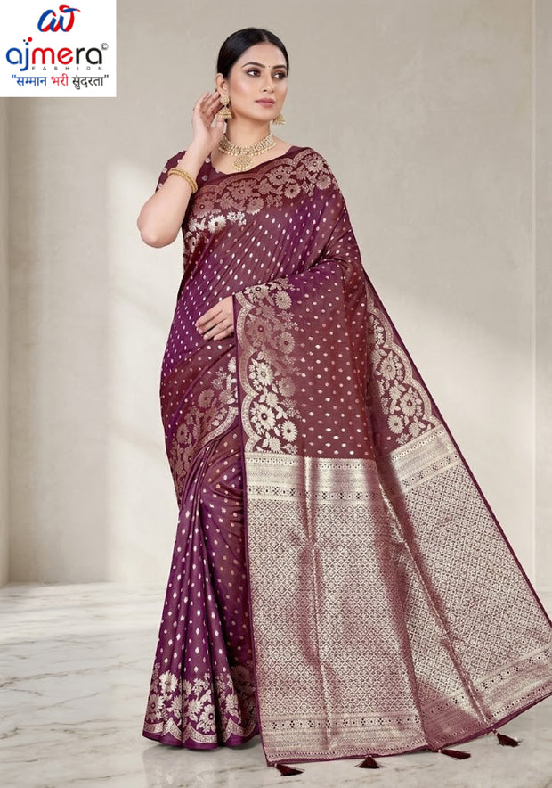 Classic Jacquard Silk Saree with Blouse Piece for Elegant Traditional Look | TUL-MALBARI SILK VOL-63