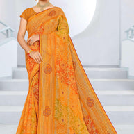 Contemporary Printed Saree with Blouse Piece for Premium Wear  | SNR-JYOTI