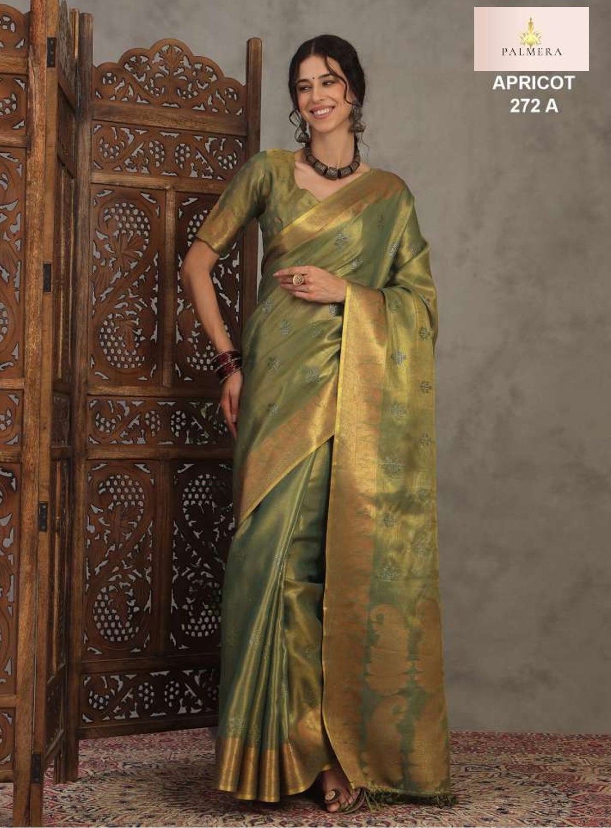 Apricot Linen Saree with Blouse for Premium Ethnic and Designer Wear | ALL-APRICOT-272