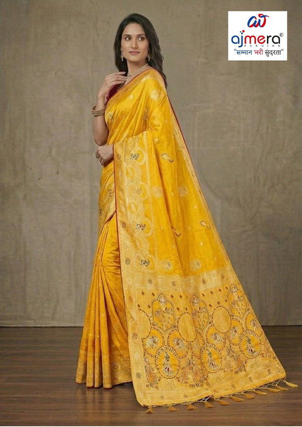 Stylish Jacquard Silk Saree with Blouse Piece for Festive Collection | PLP-UMANGI