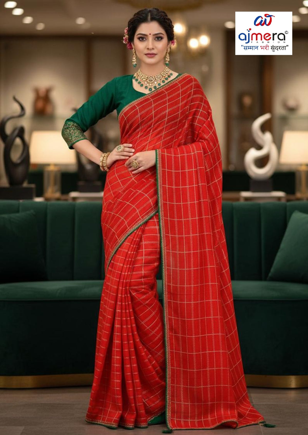 Beautiful Printed Saree with Blouse Piece for Cultural Celebrations  | TD-PUSHPA