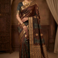 Stylish Jacquard Silk Saree with Blouse Piece for Festive Collection | KSM(M)-DASTAN