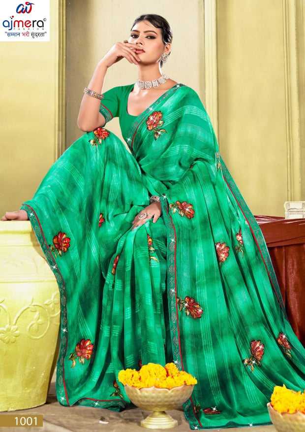 Chic Printed Saree with Blouse Piece for Sophisticated Ethnic Style | PRM-RAJNI