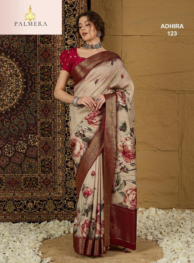 Palmera Saree Wholesaler with Blouse Piece for Premium Ethnic and Traditional Wear | ALL-ADHIRA-123