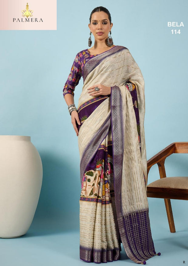Bela Viscose Saree with Blouse for Premium Ethnic and Designer Wear | ALL-BELA-114