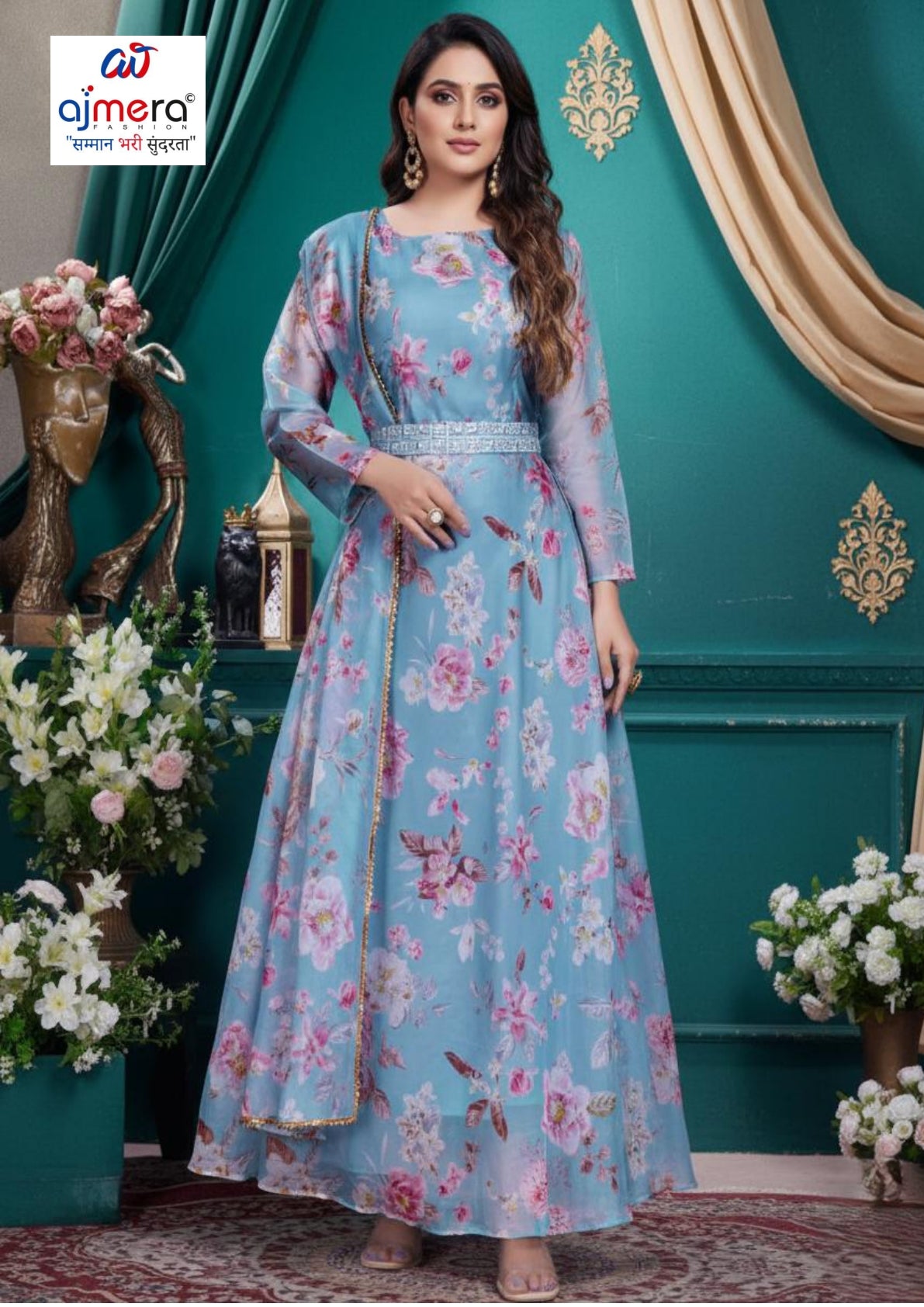 Designer Organza Gown for Women | PNC-2136