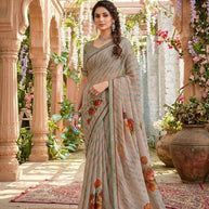Premium Printed Saree with Matching Blouse Piece for Ethnic Elegance | PRM-JANEMAN