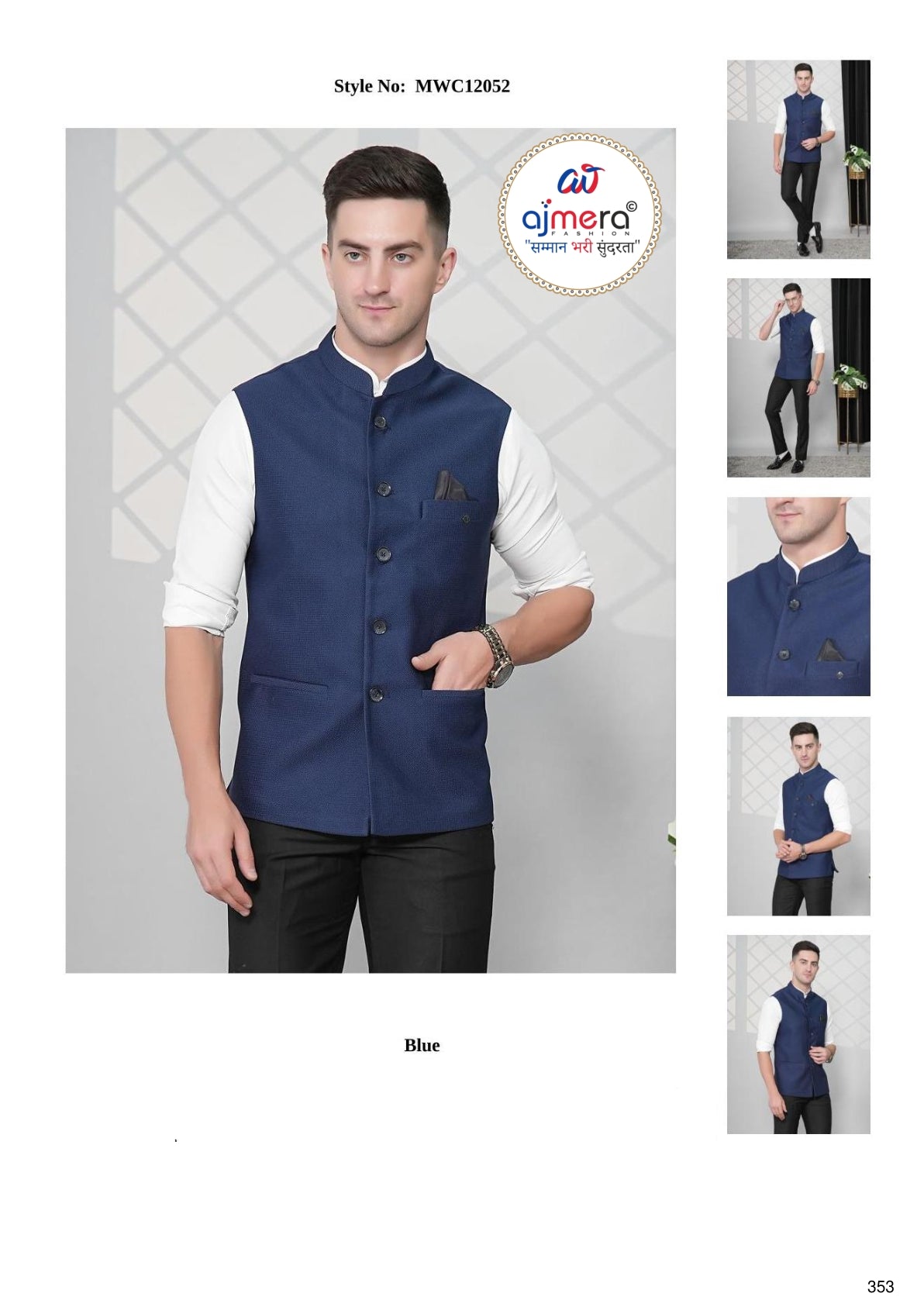 Designer Men's Waist Coat for Men | SNA-MWC12052